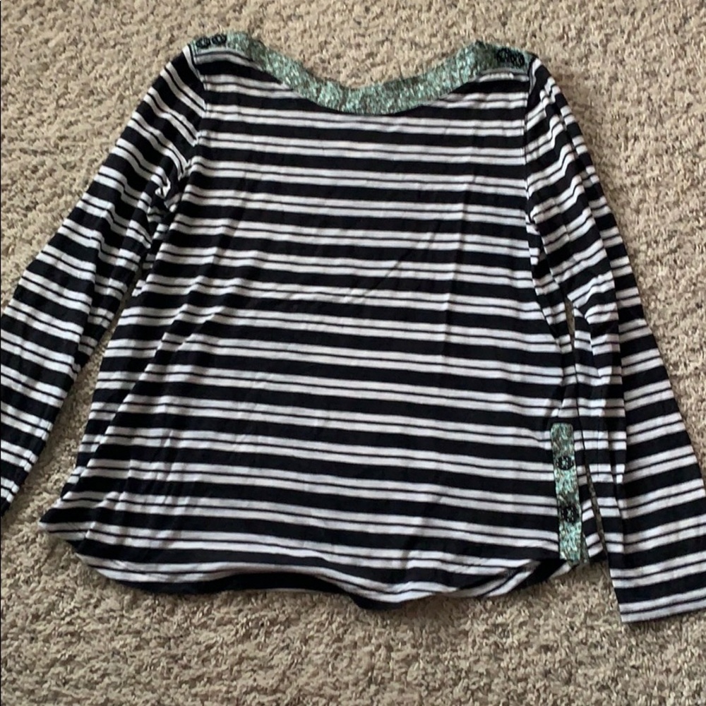 Black Striped Long Sleeve Shirt